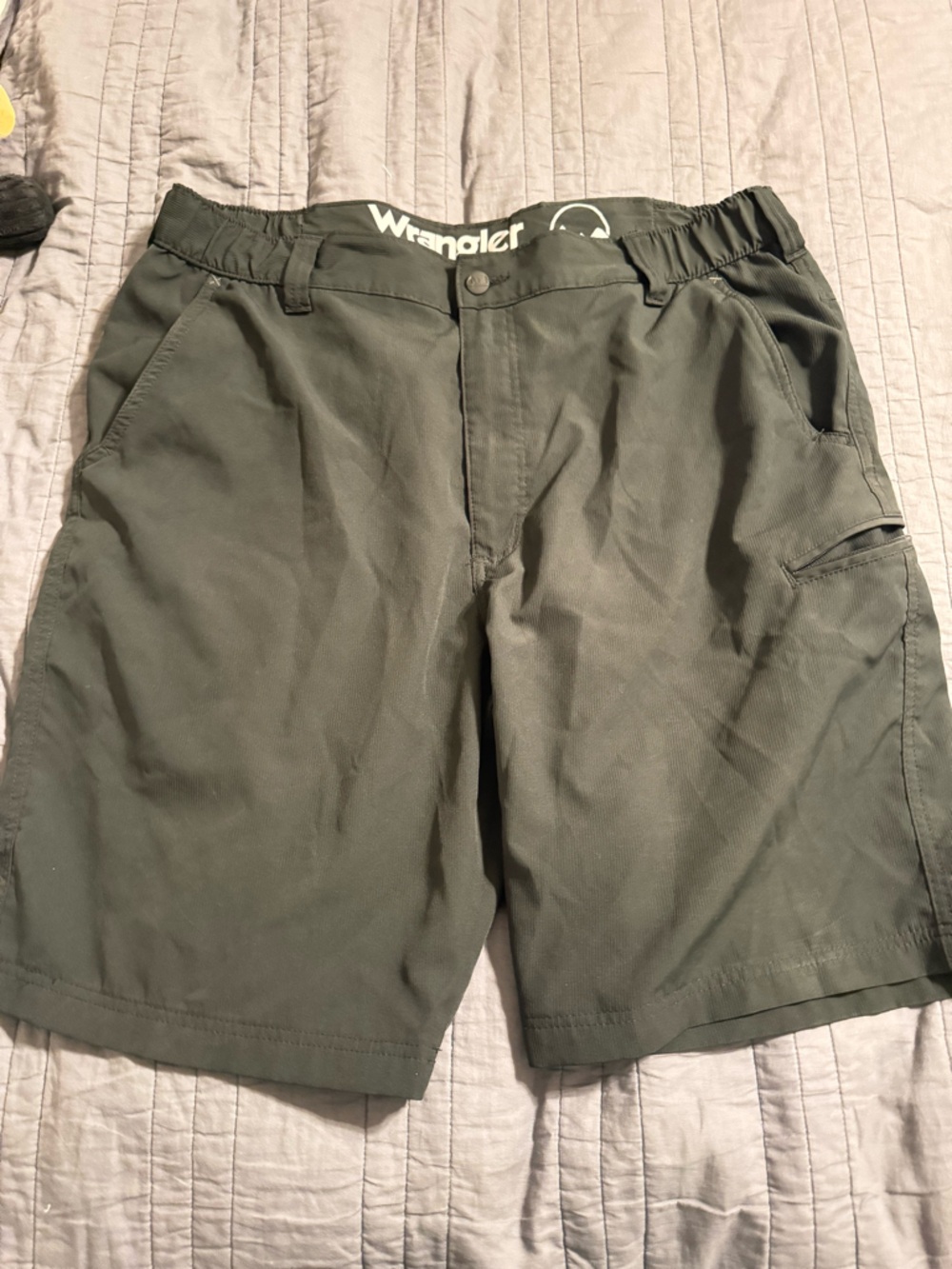 Wrangler Gray Men's Cargo Pants with Elastic Waist